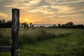 Nature trail at sunset