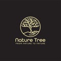 Nature tree logo vector illustration