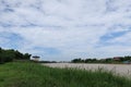 Nature, tropical river view, Chao Phraya River, Nakhon Sawan Province, overlooking the landscape.