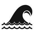 Nature tsunami icon, simple style