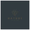 Nature vector logo. with trees, rivers, seas, mountains, business emblems, travel badges, ,ecological health Royalty Free Stock Photo