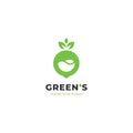 Nature vegetable and green fruit ecologic juice drink smoothie logo icon