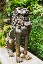 Nature view of Japanese garden and Stone Walk Way Path Middle Garden background Royalty Free Stock Photo