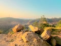 Nature view hills, Green background