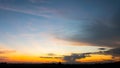 Nature vivid twilight sunset over bright light sky soft focus of the landscape city country the beautiful sky. photo shooting from Royalty Free Stock Photo