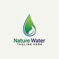 Nature Water logo vector icon illustration design  template.Ecology logo.Water Drop Leaf Logo.Water Drop Design Template vector Royalty Free Stock Photo