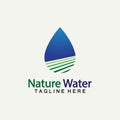 Nature Water logo vector icon illustration design  template.Ecology logo.Water Drop Leaf Logo.Water Drop Design Template vector Royalty Free Stock Photo