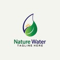 Nature Water logo vector icon illustration design  template.Ecology logo.Water Drop Leaf Logo.Water Drop Design Template vector Royalty Free Stock Photo