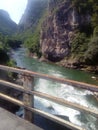 Nature water river grass rock stone trees mountain