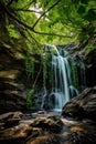 Nature waterfall by Generative AI