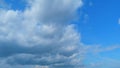 Nature weather blue sky. Beautiful cloud blue sky with clouds. Meteorology topic. Time lapse.