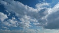 Nature weather blue sky. Beautiful cloud blue sky with clouds. Meteorology topic. Timelapse.