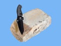 Nature whetstone knife or knife sharpening.