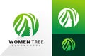 Nature Women Leaf Logo design inspiration