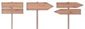 Nature wood signs, arrows and signposts