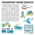 Nature word search game for kids in vector Royalty Free Stock Photo