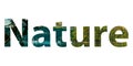 nature word on white Royalty Free Stock Photo