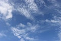 Natureal blue sky with clouds - natural background Royalty Free Stock Photo