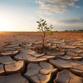 Natures alarm Cracked, dried soil in desert speaks of climate changes severity