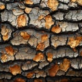 Natures artistry Close up captures diverse bark patterns in dense forest