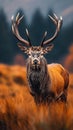 Natures beauty Red deer stag in the Scottish fall season