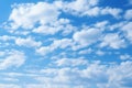 Natures canvas a serene blue sky with abstract, wispy clouds