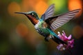 Natures gem a hummingbird in flight, a fleeting moment of beauty