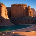 natures window in the desert of kalbarri national park, western australia made with Generative AI Royalty Free Stock Photo