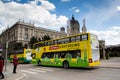 Naturhistorisches Museum, street view and touristic bus in Vienna