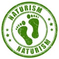 Naturism rubber vector stamp