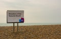 Naturist beach sign at Brighton, Sussex, England