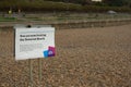 Naturist beach sign at Brighton, Sussex, England