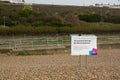 Naturist beach sign at Brighton, Sussex, England