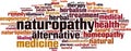 Naturopathy word cloud Royalty Free Stock Photo