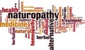 Naturopathy word cloud Royalty Free Stock Photo