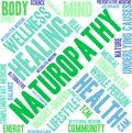 Naturopathy Word Cloud Royalty Free Stock Photo