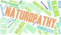 Naturopathy Word Cloud Royalty Free Stock Photo