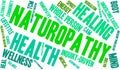 Naturopathy Word Cloud Royalty Free Stock Photo