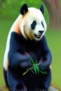 Naughty animal of endangered nature, cute panda Royalty Free Stock Photo
