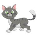 Cat adorable and funny cartoon vector illustration Royalty Free Stock Photo