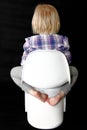 Naughty child on timeout Royalty Free Stock Photo