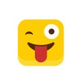 Naughty emoji icon design vector