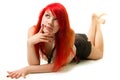 Naughty girl lying Royalty Free Stock Photo