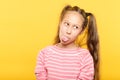 Naughty girl sticking tongue frolicking childish Royalty Free Stock Photo