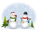 Naughty Snowman Royalty Free Stock Photo