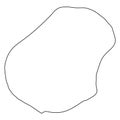 Nauru island outline vector map shape for global geographic design Royalty Free Stock Photo