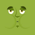 Nausea emoji. Sick Green face Nauseating. Vector illustration.