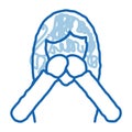 Nausea Symptomp Of Pregnancy doodle icon hand drawn illustration