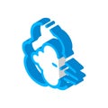 Nausea Symptomp Of Pregnancy isometric icon vector illustration