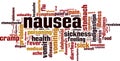 Nausea word cloud